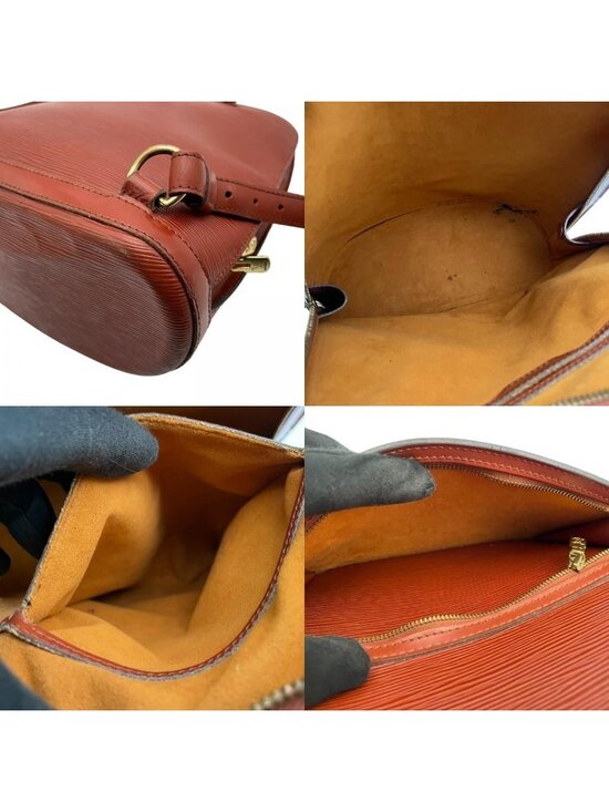 Louis Vuitton Epi Backpack Purse Leather Brown Gold Woman U6 main image 10